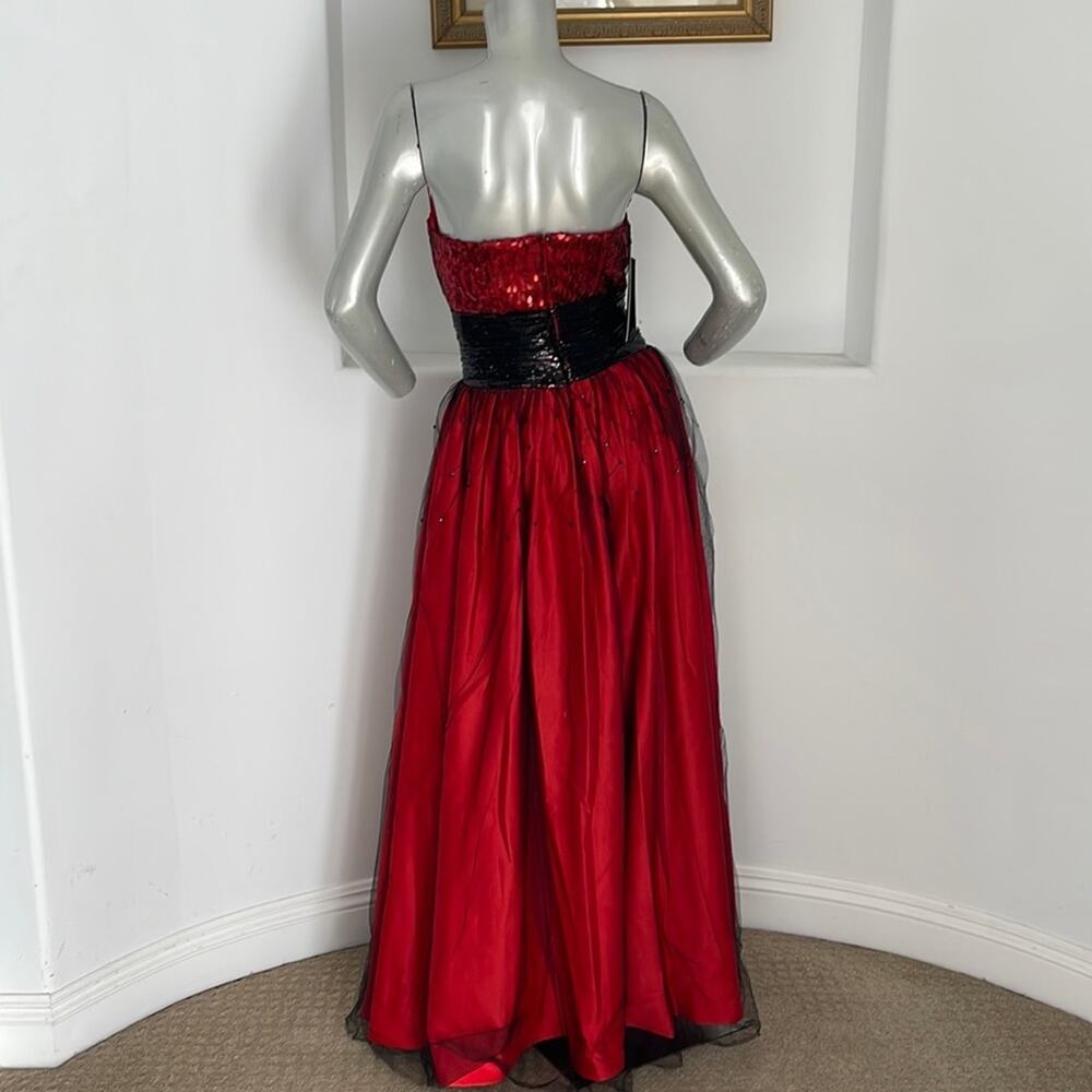 Amelia Couture Strapless Mesh /Sequined Dress - Picture 13 of 13